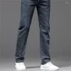 Мужские джинсы 2023 со средней посадкой, прямые брюки, полноразмерные деловые свободные повседневные брюки