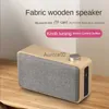 Computer Speakers Wooden Card Bluetooth Speaker Desktop Home Cloth Art Computer Audio Multifunctional TF U Disk YQ231103