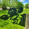 庭の装飾農場動物の覗き見装飾飾りシルエット牛コック犬ロバ馬彫刻フェンス屋外の中庭フェンス