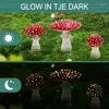 Decorazioni da giardino Glow In The Dark Artigianato in resina Miniature di fate Figurine Decor Mini fungo fai da te
