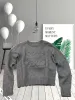 Sweater Tasarımcı Sweater Womens Pullover Sweater Crew Boyun Sweater Premium Baskı Fransız Moda Giyim Kadınları Lüks Tasarımcı Örme Üst Geometrik Patay