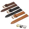 Titta på band Brown Leather Armband med Rose Gold Clasp Armband 18mm 20mm Watch Band 22mm Watch Strap For All Watch 231109