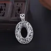 925 Sterling Silver Vintage Pendant 12x17mm Oval Cabochon Semi Mount Pendant Pendant Pett Fit