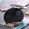 Kvällspåsar Luxury Lady Novelty Purses For Weddings Peacock Shape Design Party Clutches Blue Clutch Bag Women 231108