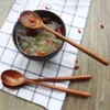 Набор палочек для еды из 6 штук длинной деревянной ложки натурального супа для ужина, обеда
