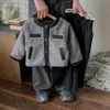Coat Koreli Çocuk Giyim Kızının Ceket Sonbahar ve Kış Işığı Lüks Peluş Küçük Koku Gevşek Uzun Kollu Top 231108