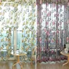 Cortina Beige púrpura tul ventana cortinas 3D tratamientos Panel cortinas para lujo pura cocina sala de estar el dormitorio