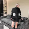 French CHANNEL designer Paris Faux Fur mens and womens Lamb wool coat autumn and winter thickened coat hooded long fashion coat Large size