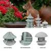 Decorações de jardim 3 pçs pavilhão simulação paisagem artigos de mobiliário miniaturas vaso de flores estatueta arenito artesanato