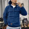 Sweats à capuche pour hommes automne et hiver sweat à capuche pour jeunes outillage couleur unie manteau décontracté vêtements d'extérieur pull folklorique