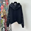 23SS Fashion High Street Baumwolle Polar Style Hip Hop Casual Patchwork Hoodie Studenten können lockere und atmungsaktive Männer und Frauen tragen