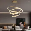 Lampadari Anello vintage Led Lampadario classico con telecomando per soggiorno Sala da pranzo Scala Cucina Lampada a sospensione Decorazioni per la casa