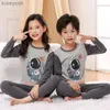 Pajamas Autumn Kids Boys Clothing Sets Children's Pajamas Cotton Long Sleeved T-shirt+pants Pyjamas Teenager Girls Clothes SleepwearL231109