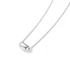 Catene in argento sterling semplice collana a catena con perline di pisello e clavicola per regali di gioielli per feste di compleanno per ragazze da donna S-N598