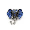 Bangle Selling 2sts/Lot Ginger Rhinestone Elephant Snap -knappar passar 18mm armband för kvinnor DIY smyckenbangle