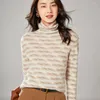 Women's Sweaters Woman Winter Cashmere Knitted Pullovers Jumper Female Turtleneck Blouse Blue Long Sleeve Clothing Patchwork