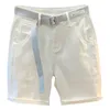 Mäns shorts vita shorts män mode streetwear knä längd Bermuda shorts män bomullsfiber jean shorts 230408