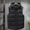 Men's Vests 2023 Spring Autumn Sleeveless Jacket for Men Fashion Warm Hooded Male Winter Vest Light Plus Size Waistcoat L167 231109
