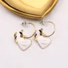 Designer Luxury 18k Gold plaqué d'oreille plate-oreille pour femmes élégantes Double lettre Designers Heart Pendant Bijoux Party de mariage Gift High Quality 20style