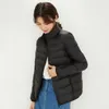 Luu Women's Yoga Short Thin Down Jacket Outfit Solid Color Puffer Coat Sports Winter Outwear 15 Colors S-4XL Top002