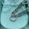 ファッションアクセサリーデザイナーBrandex Aghangeated Horseshoe Backle Diamond Free Thick Chain Necklace Ins Niche Love Design Personalized and Tiff Collarbone