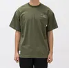 Camisetas para hombres Camisa de diseñador para hombres Deportes Bolsillo bordado Algodón Manga corta Casual Cuello redondo Top Camiseta de moda
