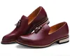 Lyx tryckt mönster män klär skor platt casual business office oxfords äkta läder designers metall spänne mocka loafer skor