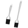 Outils de cuisine en Silicone, brosse à huile pour BBQ Grill, manche en acier inoxydable, pâtisserie, cuisson au Barbecue