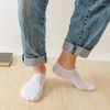 Мужские носки, 6 пар/лот, невидимые мужские носки, хлопковые тонкие черные, белые короткие носки до щиколотки, нескользящие силиконовые летние дышащие носки