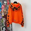 23SS Fashion High Street Cotton Polar Style Hip Hop Casual Patchwork Hoodie Studenter kan bära lösa och andningsbara män och kvinnor