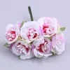 Fleurs décoratives 60pcs 5cm bouquet de roses en soie artificielle pour couronne boîte de corsage robe scrapbooking décoration de mariage fausse fleur artisanale