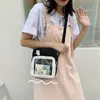 Borse da sera Borsa Kawaii Donna Cartoon Nylon Spalla per ragazze Borsa a tracolla Tela Stile giapponese Trasparente Itabag Borsa piccola per telefono Borsa a tracolla 231108