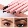 Eyebrow Enhancers Custom Eye Brow Pencil Waterproof 4 Colors Brown Black Eyebrow Pen Cosmetics Tools Wholesale 50pcs/lot 231109