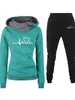 Zweiteilige Damen-Hosen, Damen-Trainingsanzug mit Buchstaben, 2 Outfits, lässig, langärmelig, Pullover, Sport-Set, Sweatsuits, Herren-Kapuzenpullover, Jogginghose, Schweiß