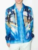 New Casablanca Designer Shirt 23ss Tokyo Nights Real Night Motorcycle Long Sleeve Shirt Casablanc