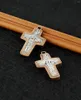 Pendant Necklaces Cottvo5Pcs/Lot DIY Rosary Chaplet The Pope Francis Cross Wooden For Handmade Necklace Bracelet Jewelry Making Parts