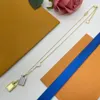 Роскошный Бренд Подвеска Письмо Цветы Кулон Ожерелье Дизайнерская Мода Золотая Тарелка Простые Ожерелья Свадьба Crysatl Jewerlry Ожерелье