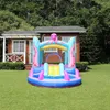 Spielhaus für Kleinkinder im Alter von 3–5 Jahren, aufblasbares Wasserpark-Haus für Kinder, Jumping Jumper mit Pool, nasses und trockenes Schloss, Outdoor-Spielspaß im Garten, Hinterhof-Party, Oktopus-Spray