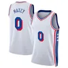 Maglia da basket Tyrese Maxey # 0 Joel Embiid # 21 Harden # 1 2023-24 blu bianco rosso città Maglie Uomo Gioventù S-XXL