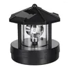 Garden Decorations 1pc LED Solar Rotating Lighthouse Lawn Light Outdoor Decoration Waterproof Street 11x10x11cm