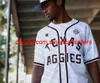 Mulheres masculinas personalizadas AM Baseball revela o uniforme branco da herança de qualquer nome de qualquer nome