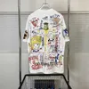 メンズのTシャツTシャツ聖マイケルスタイルの落書き手描き漫画プリントラウンドネックショートスリーブヴィンテージ愛好家tshirtydvf