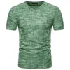 Camisetas masculinas lnncdis Men Summer Casual Soid Hole V Blusa T-shirt Pullover de pescoço para masculino Tela de rua