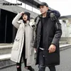 Men's Down Parkas -30 Degree Winter Jacket Men White Duck Down Coat Long Keep Warm Thicken Fashion Hooded Fur Collar Windbreaker Couple Down Parka 231108