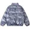 Parkas pour hommes hiver hommes Vintage Tie Dye imperméable épais chaud vestes haute rue surdimensionné coupe-vent rembourré manteau unisexe Streetwear 231109