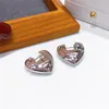 Stud Earrings High Quality Letter Heart Style Clip Vacuum Plating Gold Silver Sheet Steel For Women Fashion Name Jewelry
