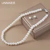 Stud 681012mm 1 set ABS parel oorclip Franse zoetwaterketting 42cm sleutelbeenketting sieraden oorbel trend 231109