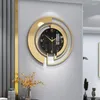 Väggklockor klocka heminredning stor ljus lyx digital stum vardagsrum dekoration titta på reloj de pared hierro