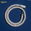 Großhandel Preis Hip Hop Schmuck Halskette Für Männer Sterling Silber Micro Pave Zirkonia Diamant Cz Cuban Link Kette