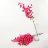 装飾的な花人工ブーゲンビリアの花の枝と葉のある偽の花の結婚式用品ホームルームテーブル装飾アクセサリーPO